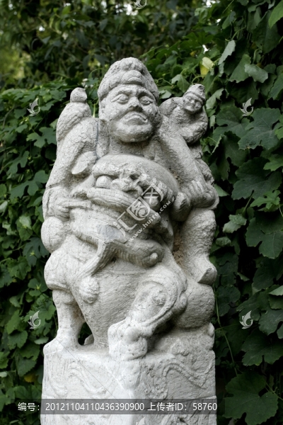 西安市薦福寺,石雕藝術(shù)拴馬樁