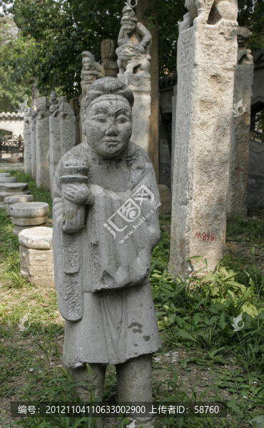 西安市薦福寺,石雕藝術(shù)拴馬樁