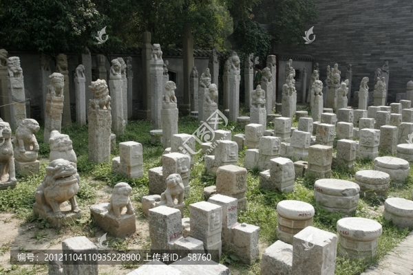 西安市薦福寺,石雕藝術拴馬樁
