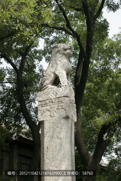 西安碑林博物館,拴馬樁
