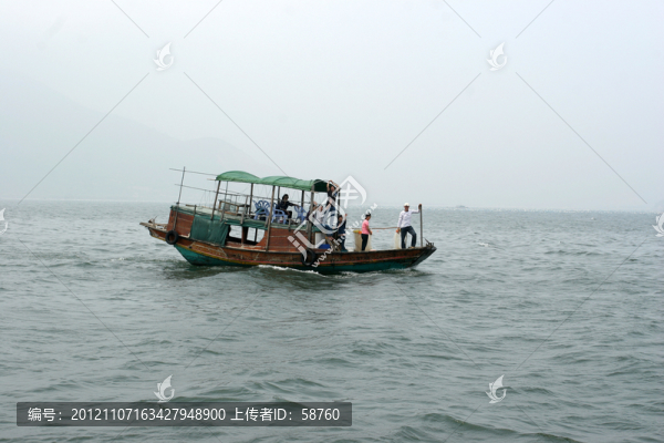 深圳大鵬灣,海上漁船