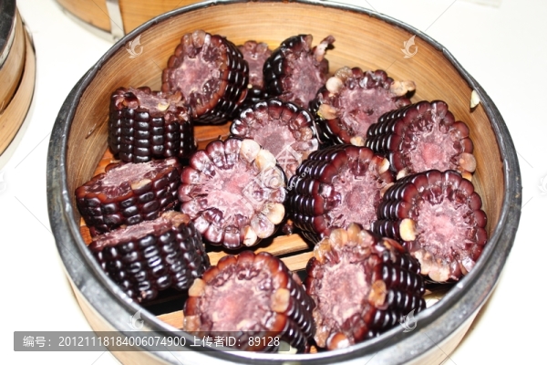 自助餐主食,蒸彩色玉米