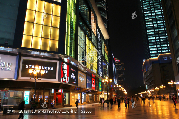 重慶解放碑夜景,高清圖片