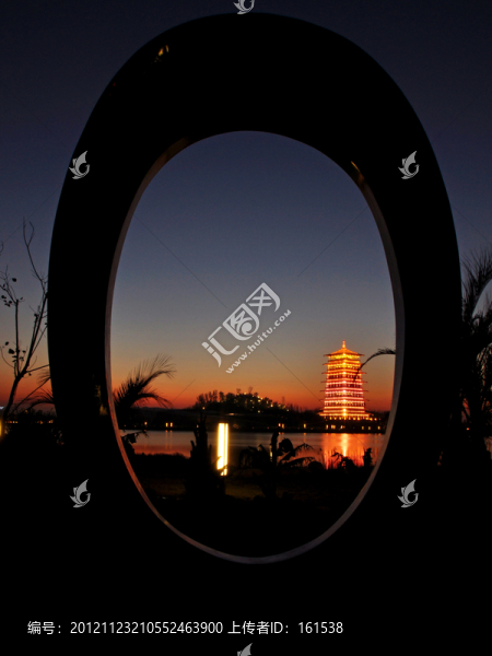 西安世園會(huì)長(zhǎng)安塔夜景