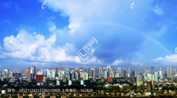 彩練當(dāng)空舞,西山遠(yuǎn)眺魅力石家莊