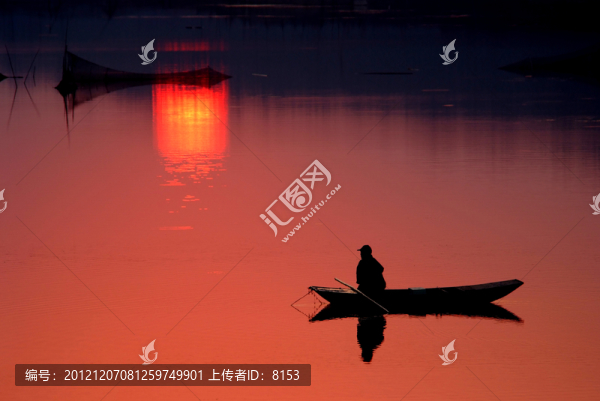 夕陽下