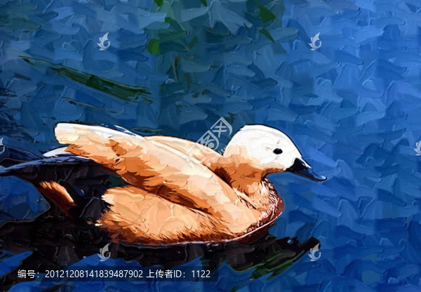 裝飾畫,,水鴨子