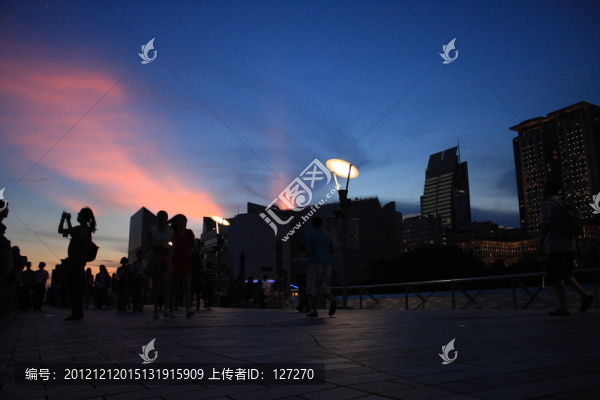香港,香港夜景,香港維多利亞港,晚霞