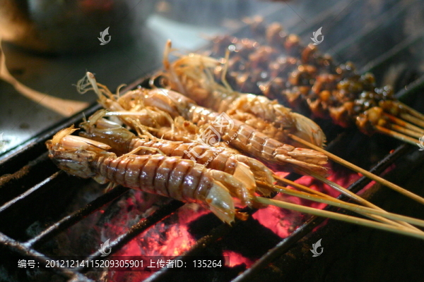 辣子串燒蝦