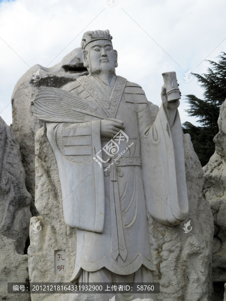 諸葛亮,雕像