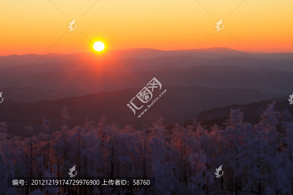 林海落日