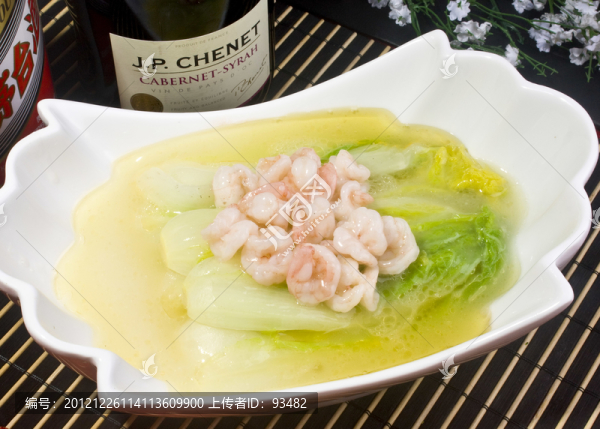 雞汁娃娃菜,蝦球雞汁娃娃菜