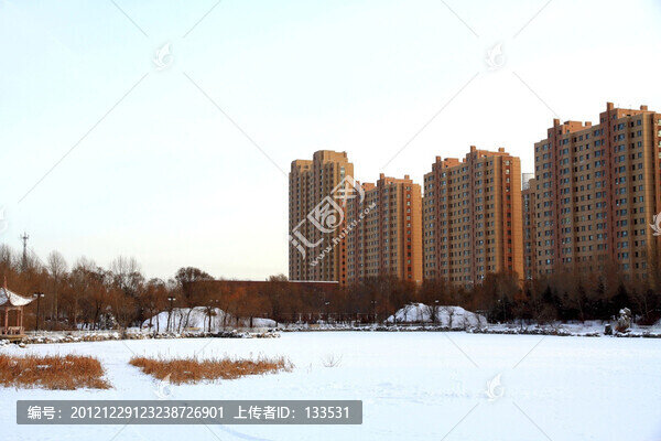 雪景,城市的冬天