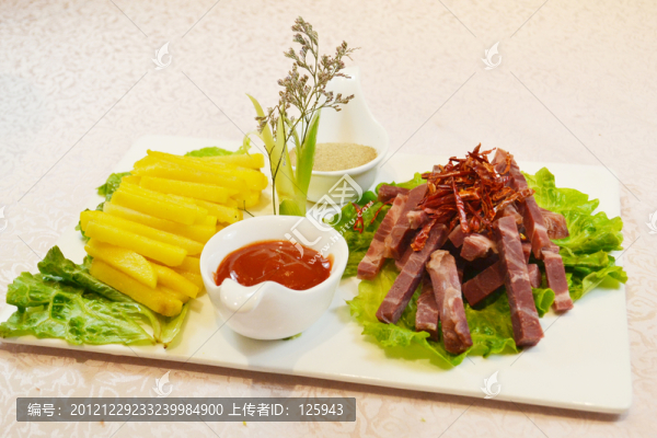 菜譜照片—薯香牛肉,薯?xiàng)l牛肉