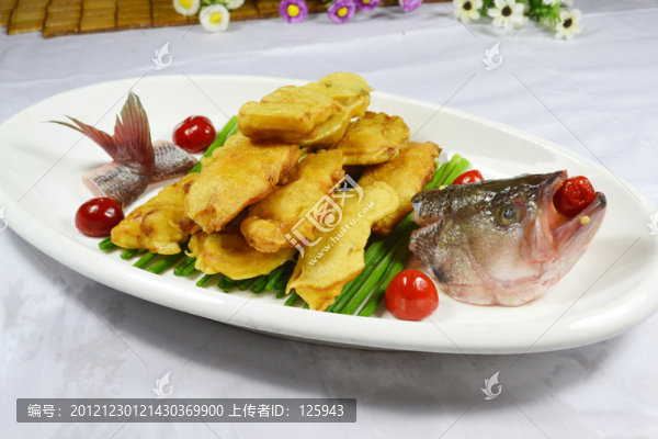 菜譜照片,鄉(xiāng)村面煎鱸魚