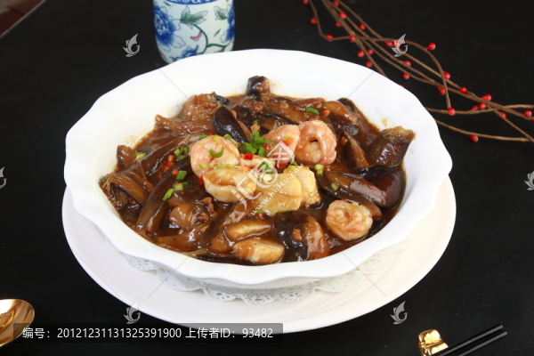 扇貝蝦仁燉茄子