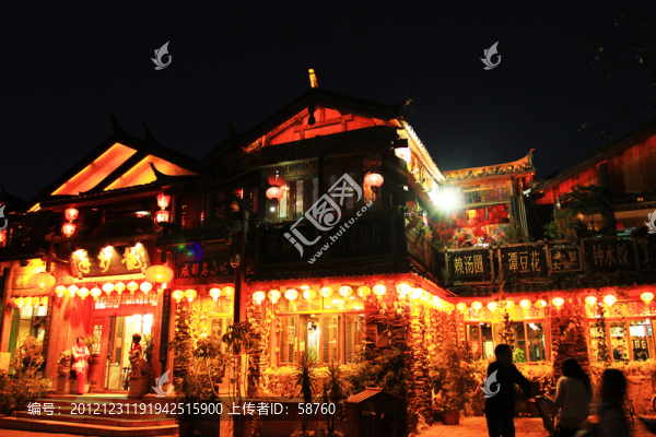 云南麗江古城夜景