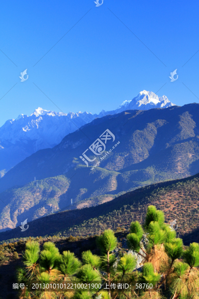 遠(yuǎn)眺玉龍雪山
