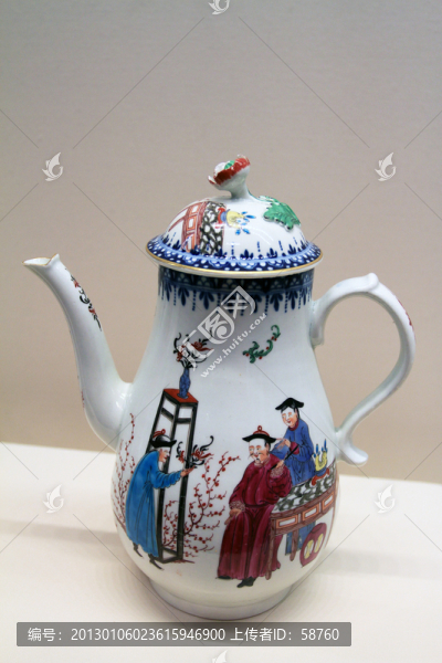 中國(guó)人物圖咖啡壺