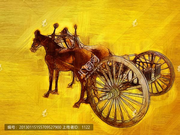 裝飾畫,車馬