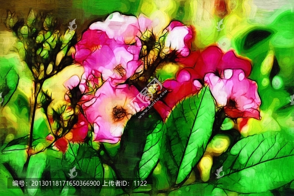 裝飾畫,薔薇花