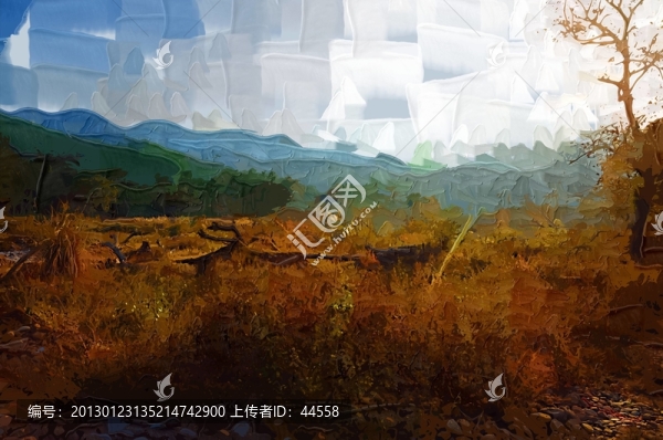 風景油畫,無框畫