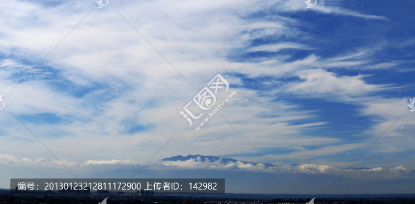 秦嶺,太白山,藍(lán)天白云
