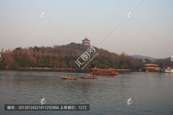 西湖,游船