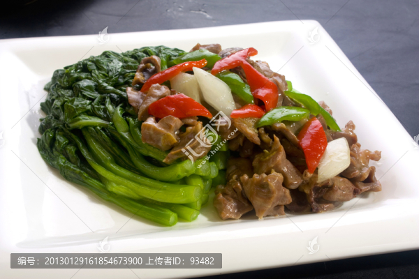 雞胗菜心