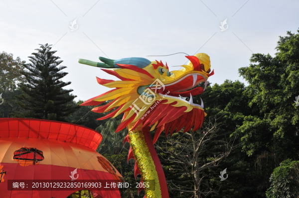 春節(jié)燈會,鯉魚跳龍門