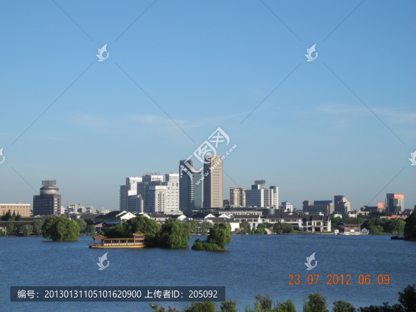 浙江嘉興南湖全景圖