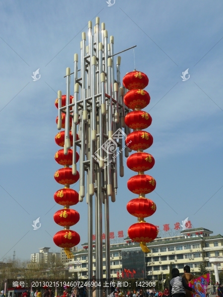 春節(jié)廣場的紅燈籠