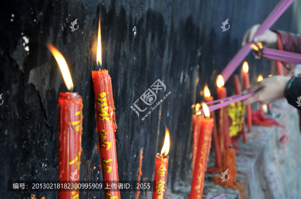 福州涼山西禪寺,紅蠟燭