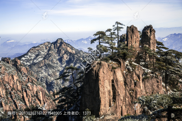 黃山風光,怪石奇松