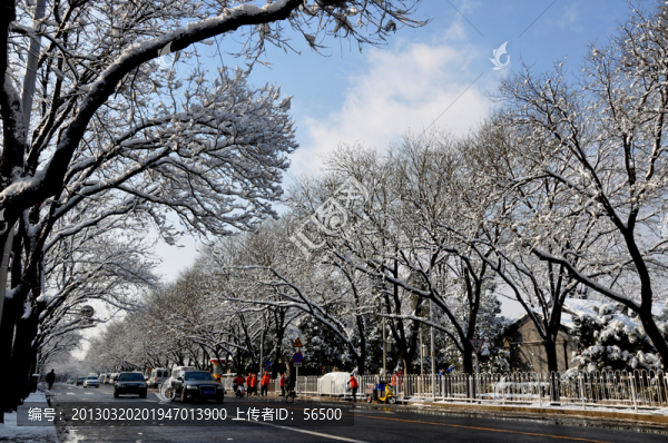 府右街雪景