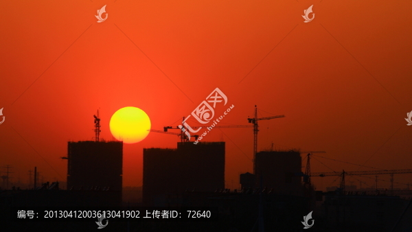 城市落日