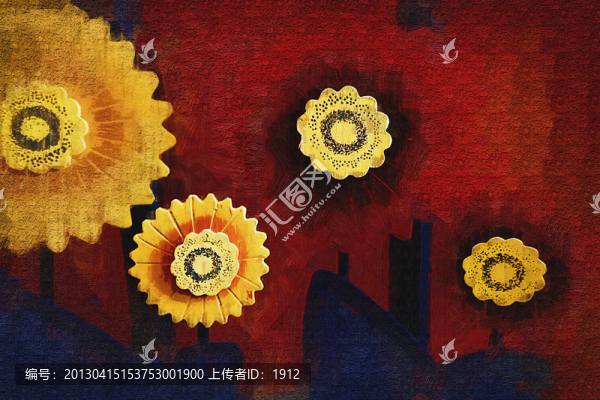 油畫,花朵