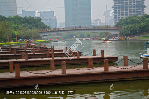公園,湖水,湖面,橋