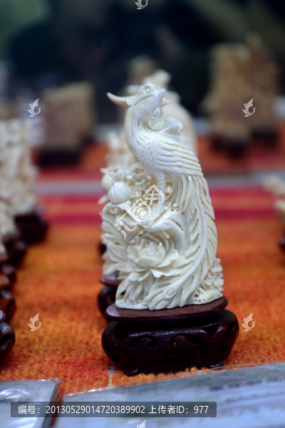 鳳凰,吉祥物,象牙藝術(shù)品