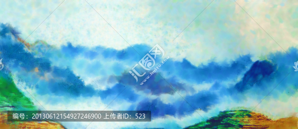 水彩裝飾畫,（合層）