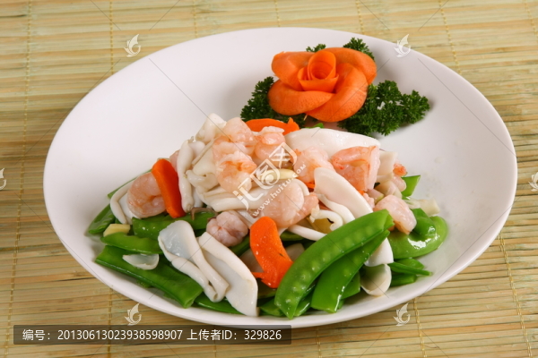 蘭豆炒蝦仁
