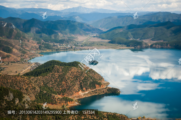 瀘沽湖鳥瞰風(fēng)景
