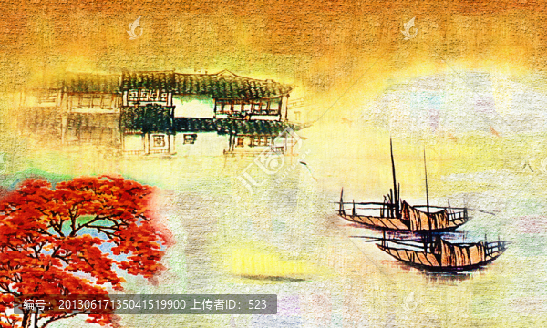 風(fēng)景裝飾畫,（合層）