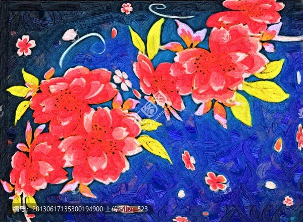 花卉裝飾畫,（合層）