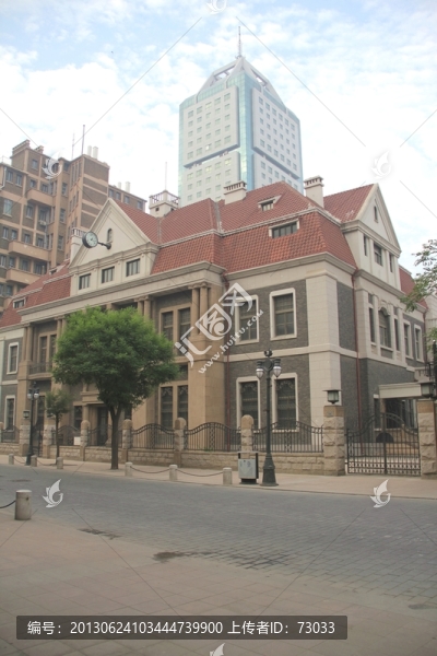 天津海河邊文化遺址建筑街景