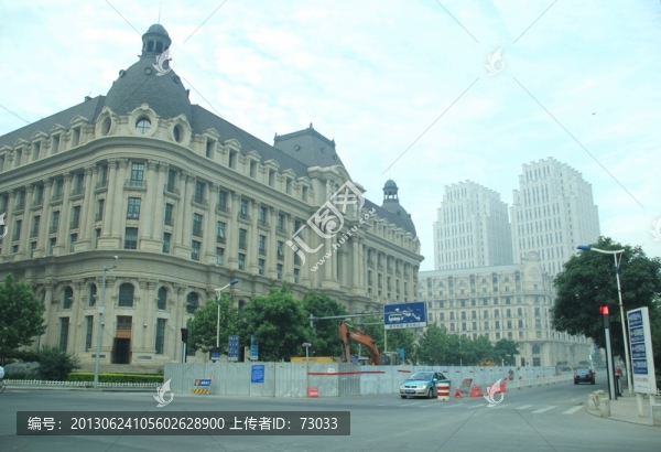 天津海河邊古建筑,文化遺址建筑