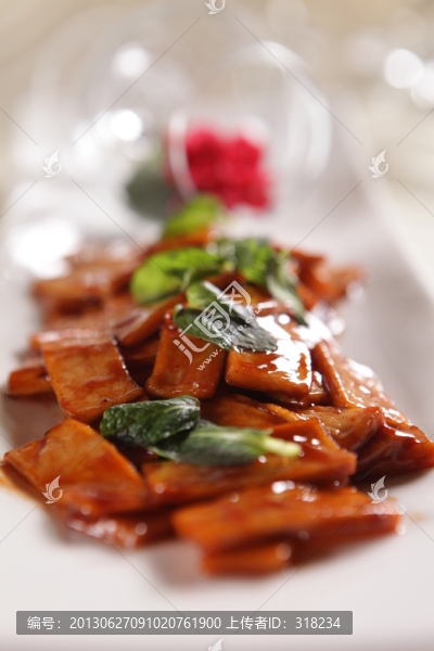 鮮薄荷煎釀杏鮑菇