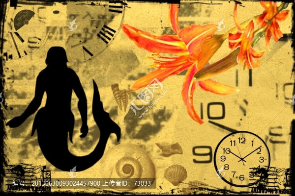 歐美懷舊無框花卉裝飾畫明信片