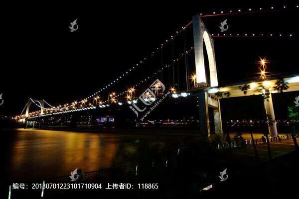 柳州夜景,紅光大橋全景