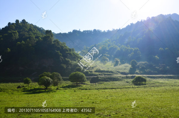 美麗的草原牧場